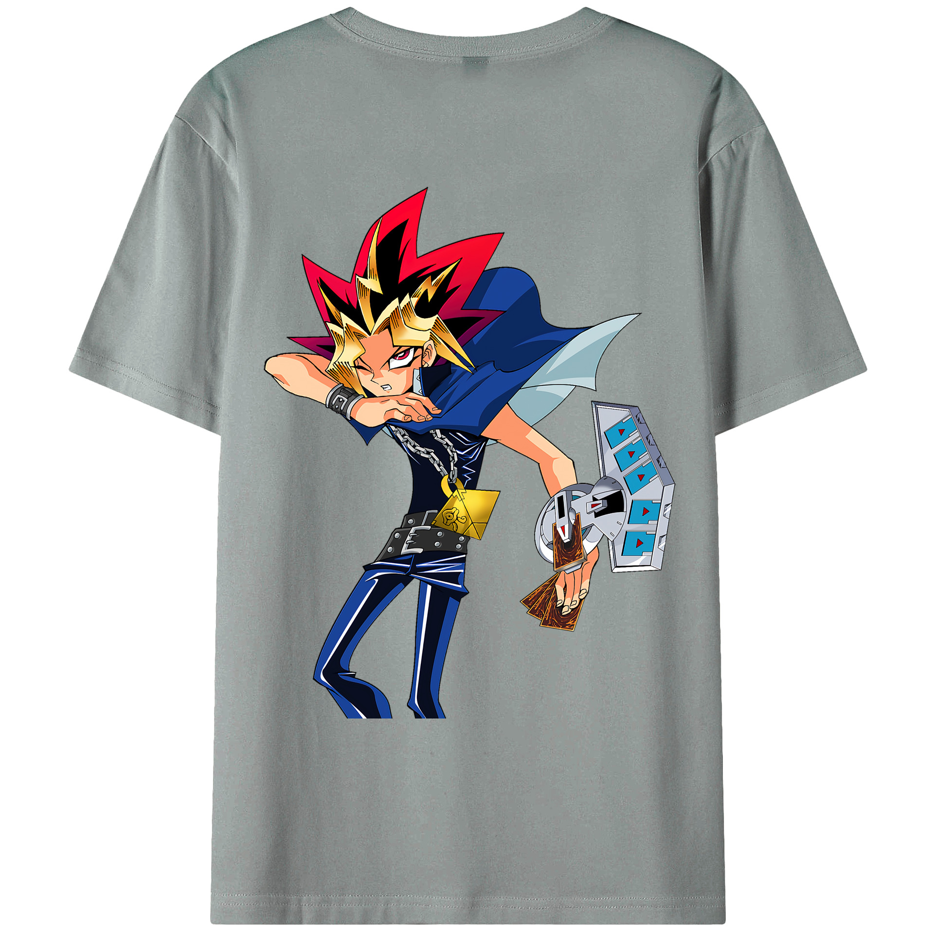 （画像用） 遊☆戯☆王 Yu-Gi-Oh! 綿100％ メンズ半袖Tシャツ（バックプリント） 通気性